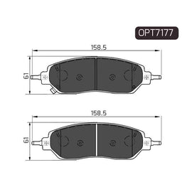 GWM P- Series - Front Brake Pads | OPTIMA | OPT7177 - SKU OPT7177 - SpareMe South Africa