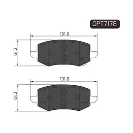 GWM P- Series - Rear Brake Pads | OPTIMA | OPT7178 - SKU OPT7178 - SpareMe South Africa