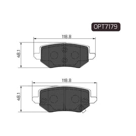 GWM P- Series - Rear Brake Pads | OPTIMA | OPT7179 - SKU OPT7179 - SpareMe South Africa