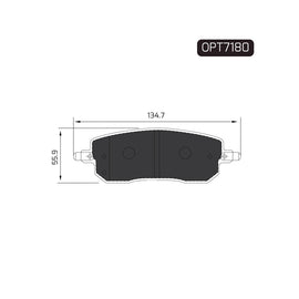 OPTIMA Front Brake Pads for Haval Jolion - SKU OPT7180 - SpareMe South Africa
