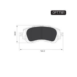 OPTIMA Front Brake Pads for Toyota Yaris - SKU OPT7181 - SpareMe South Africa