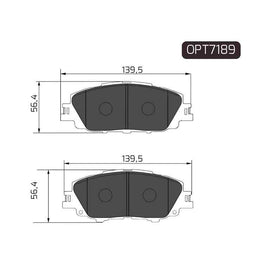 Toyota Corolla - Front Brake Pads | OPTIMA | OPT7189 - SKU OPT7189 - SpareMe South Africa