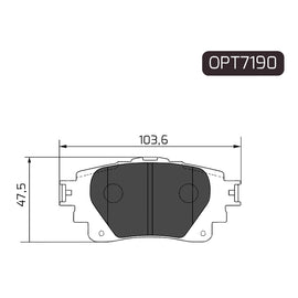 OPTIMA Rear Brake Pads for Toyota Corolla - SKU OPT7190 - SpareMe South Africa