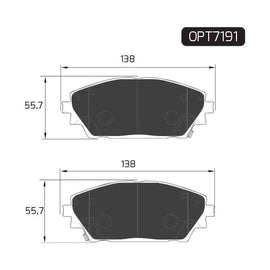 Mazda - Front Brake Pads | OPTIMA | OPT7191 - SKU OPT7191 - SpareMe South Africa
