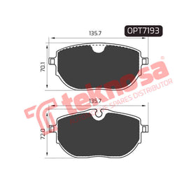 VW Caravelle T6 (F) Brake Pads OPT7193 for Sale South Africa Brake Pads SpareMe