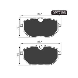 Volkswagen Caravelle - Front Brake Pads | OPTIMA | OPT7193 - SKU OPT7193 - SpareMe South Africa