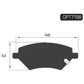 OPTIMA Front Brake Pads for Chery Tiggo - SKU OPT7198 - SpareMe South Africa