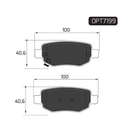 Chery Tiggo - Rear Brake Pads | OPTIMA | OPT7199 - SKU OPT7199 - SpareMe South Africa