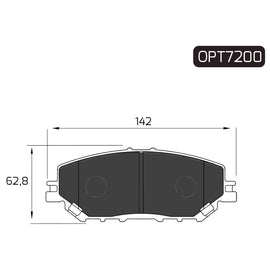 OPTIMA Front Brake Pads for Audi A6 - SKU OPT7200 - SpareMe South Africa