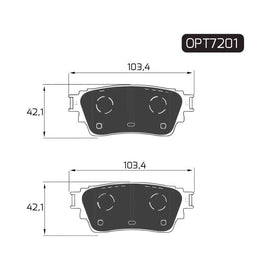 Audi A6 - Rear Brake Pads | OPTIMA | OPT7201 - SKU OPT7201 - SpareMe South Africa