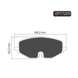 OPTIMA Front Brake Pads for Volkswagen Caddy - SKU OPT7205 - SpareMe South Africa