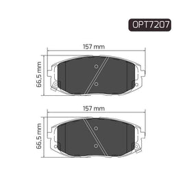 Hyundai Staria - Front Brake Pads | OPTIMA | OPT7207 - SKU OPT7207 - SpareMe South Africa