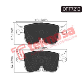 Audi S3 2020- (F) Brake Pads OPT7213 for Sale South Africa Brake Pads SpareMe