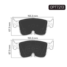Audi A3 - Front Brake Pads | OPTIMA | OPT7213 - SKU OPT7213 - SpareMe South Africa