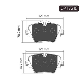 BMW 1 Series - Front Brake Pads | OPTIMA | OPT7216 - SKU OPT7216 - SpareMe South Africa
