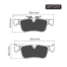 BMW 1 Series - Rear Brake Pads | OPTIMA | OPT7217 - SKU OPT7217 - SpareMe South Africa