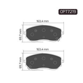 Mercedes-Benz AMG GT - Front Brake Pads | OPTIMA | OPT7219 - SKU OPT7219 - SpareMe South Africa