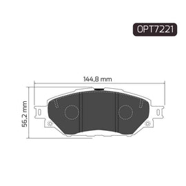 Toyota Fortuner - Front Brake Pads | OPTIMA | OPT7221 - SKU OPT7221 - SpareMe South Africa
