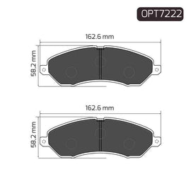 Mahindra Bolero - Front Brake Pads | OPTIMA | OPT7222 - SKU OPT7222 - SpareMe South Africa