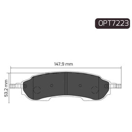 Ford Ranger - Rear Brake Pads | OPTIMA | OPT7223 - SKU OPT7223 - SpareMe South Africa