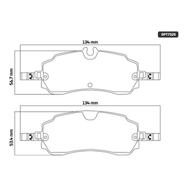 Ford TRANSPORTER / CARAVELLE - Rear Brake Pads | OPTIMA | OPT7225 - SKU OPT7225 - SpareMe South Africa