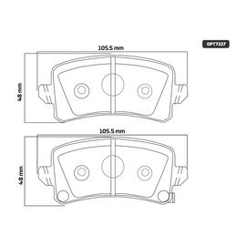 Haval H6 - Rear Brake Pads | OPTIMA | OPT7227 - SKU OPT7227 - SpareMe South Africa