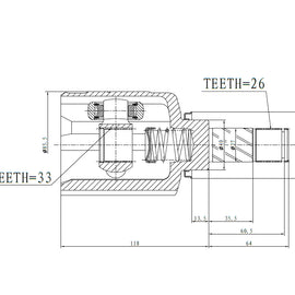 OPTIMA Front Inner Cv Joint - SKU RN4024 - SpareMe