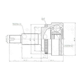 OPTIMA Front Outer Cv Joint - SKU RV3020A - SpareMe