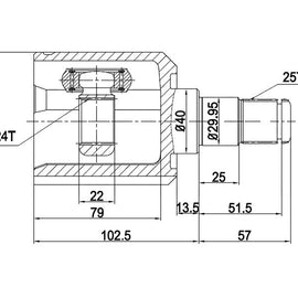 OPTIMA Front Inner Cv Joint - SKU RV4003 - SpareMe