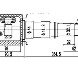 OPTIMA Front Inner Cv Joint - SKU RV4008 - SpareMe