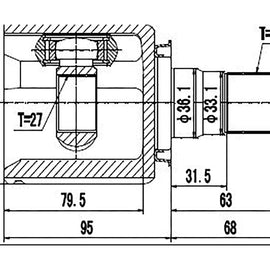 OPTIMA Front Inner Cv Joint - SKU RV4009 - SpareMe
