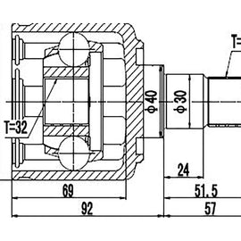 OPTIMA Front Inner Cv Joint - SKU RV4011 - SpareMe