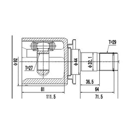 OPTIMA Front Inner Cv Joint - SKU RV4016 - SpareMe