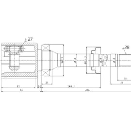 OPTIMA Front Inner Cv Joint - SKU RV4020 - SpareMe