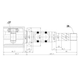 OPTIMA Front Inner Cv Joint - SKU RV4023 - SpareMe