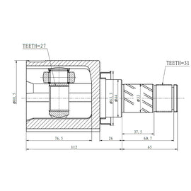 OPTIMA Front Inner Cv Joint - SKU RV4026 - SpareMe