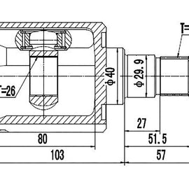 OPTIMA Front Inner Cv Joint - SKU RV6615 - SpareMe