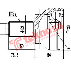 Outer Cv Joint Subaru Legacy Iv (2003-) Outback (2005-) Sb3004 CV Joint Teknosa