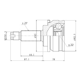 OPTIMA Front Outer Cv Joint - SKU SB3007 - SpareMe