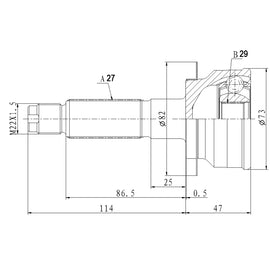OPTIMA Rear Outer Cv Joint - SKU SB3008 - SpareMe