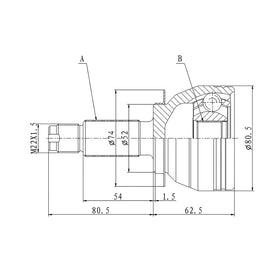OPTIMA Front Outer Cv Joint - SKU SB3009 - SpareMe