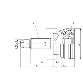 OPTIMA Front Outer Cv Joint - SKU SB3010 - SpareMe