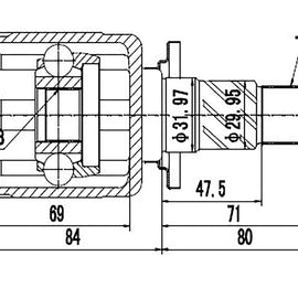 OPTIMA Rear Inner Cv Joint - SKU SB4004 - SpareMe
