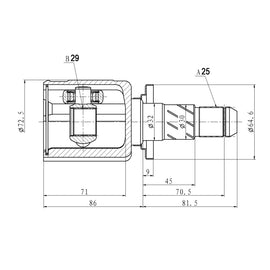OPTIMA Rear Inner Cv Joint - SKU SB4005 - SpareMe
