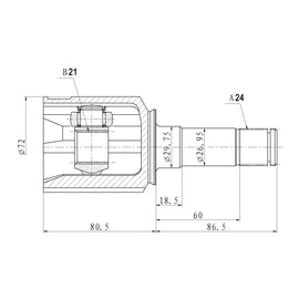 OPTIMA Front Inner Cv Joint - SKU SK4004 - SpareMe