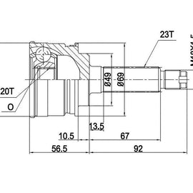 TATA Ace - Front Outer Cv Joint | OPTIMA | SK5915