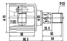 OPTIMA Front Inner Cv Joint - SKU SK6431 - SpareMe