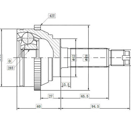 OPTIMA Front Outer Cv Joint - SKU SKN901 - SpareMe
