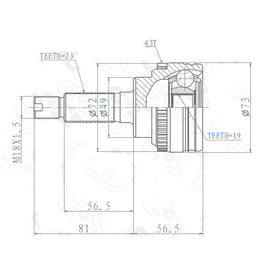 OPTIMA Front Outer Cv Joint - SKU SU3010A - SpareMe