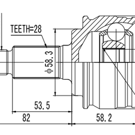 OPTIMA Front Outer Cv Joint - SKU SU3014 - SpareMe
